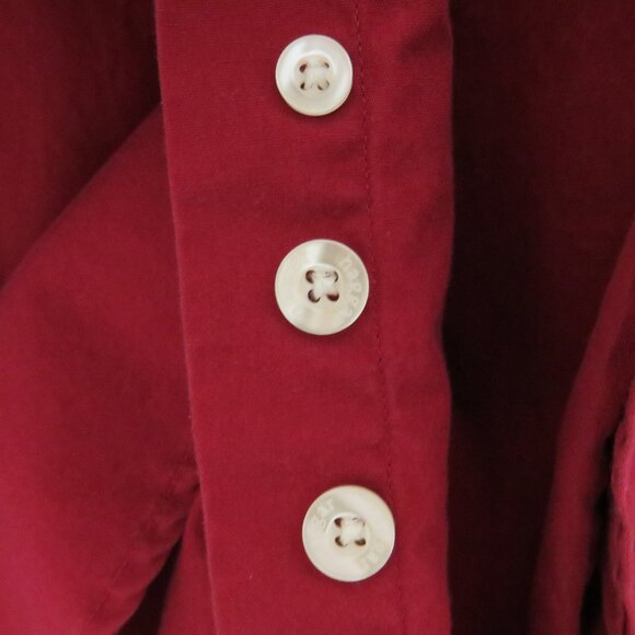 Haggar* Men's Long Sleeve Button Down Curved Hem Single Pocket Shirt~ Size Large - Picture 5 of 10